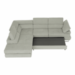 Casa si Gradina - Mobilier - Canapele si coltare - Canapele - Set canapea cu spatiu de depozitare, gri deschis, material textil, stanga, BUTON R - Infinity.ro