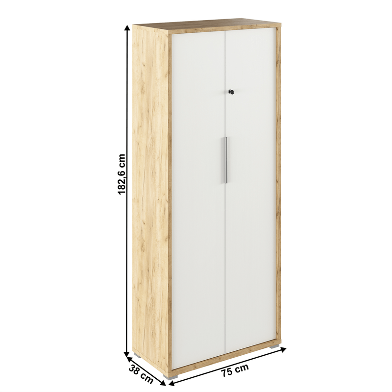 Casa si Gradina - Mobilier - Dulapuri si sifoniere - Dulapuri - Dulap cu incuietoare, stejar artizan/ alb, RIOMA TYP 31 - Infinity.ro