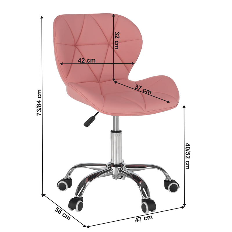 Casa si Gradina - Mobilier - Scaune si fotolii - Fotolii - Fotoliu de birou, roz/crom, ARGUS NEW - Infinity.ro