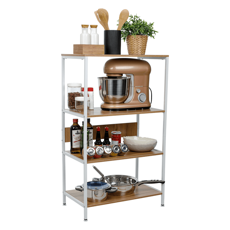 Casa si Gradina - Mobilier - Biblioteci si rafturi - Rafturi - Raft cu 4 polite, stejar sonoma/ alb, SALVE - Infinity.ro