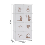 Casa si Gradina - Mobilier - Dulapuri si sifoniere - Dulapuri - Dulap modular pentru copii, model alb / maro, KIRBY - Infinity.ro