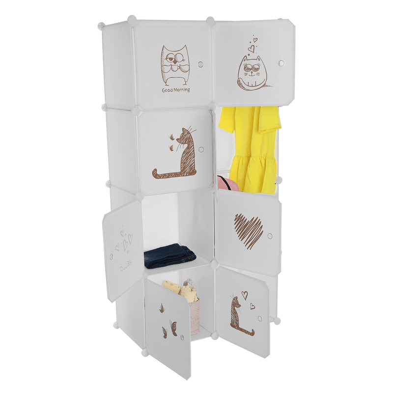 Casa si Gradina - Mobilier - Dulapuri si sifoniere - Dulapuri - Dulap modular pentru copii, model alb / maro, KIRBY - Infinity.ro
