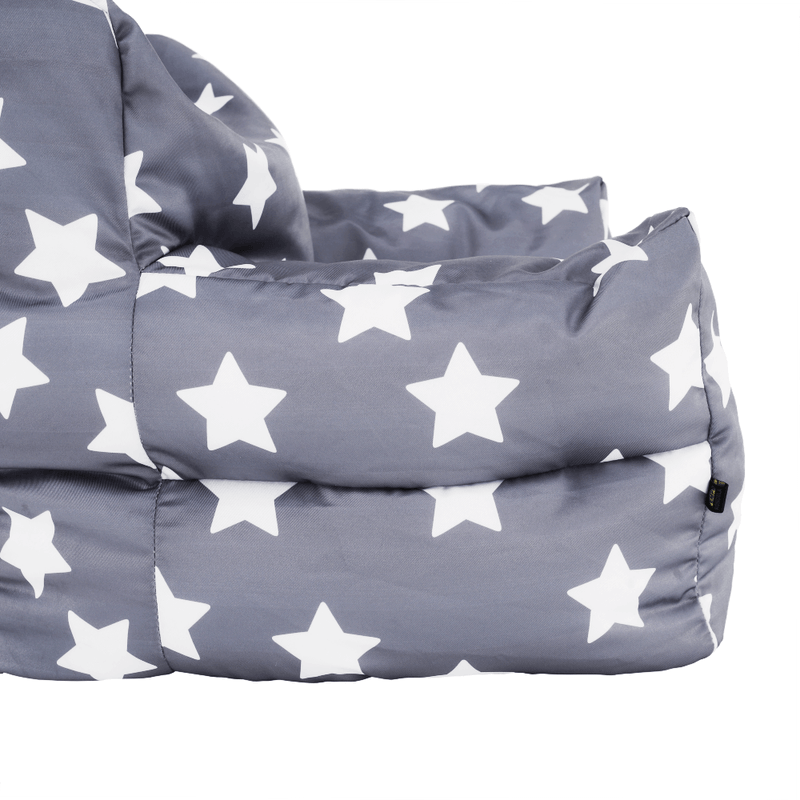 Casa si Gradina - Mobilier - Scaune si fotolii - Fotolii - Fotoliu tip puff, gri/alb, model stea, LURKO - Infinity.ro