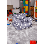 Casa si Gradina - Mobilier - Scaune si fotolii - Fotolii - Fotoliu tip puff, gri/alb, model stea, LURKO - Infinity.ro