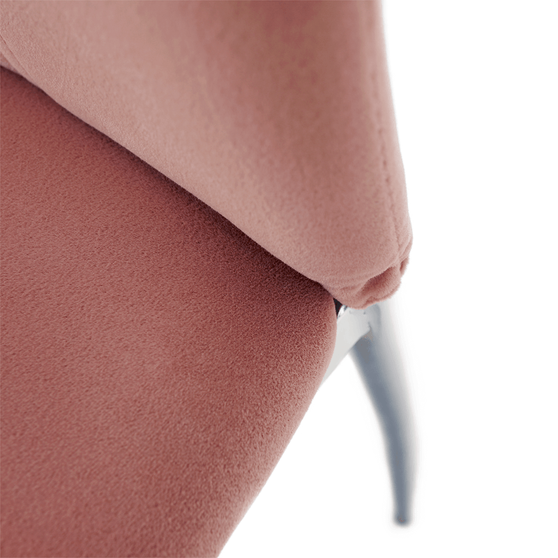 Casa si Gradina - Mobilier - Scaune si fotolii - Scaune - Scaun de masa, tesatura de catifea roz / crom, OLIVA NEW - Infinity.ro