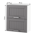 Casa si Gradina - Mobilier - Dulapuri si sifoniere - Dulapuri - Dulap superior, gri inchis/alb, JULIA TYP 7 - Infinity.ro