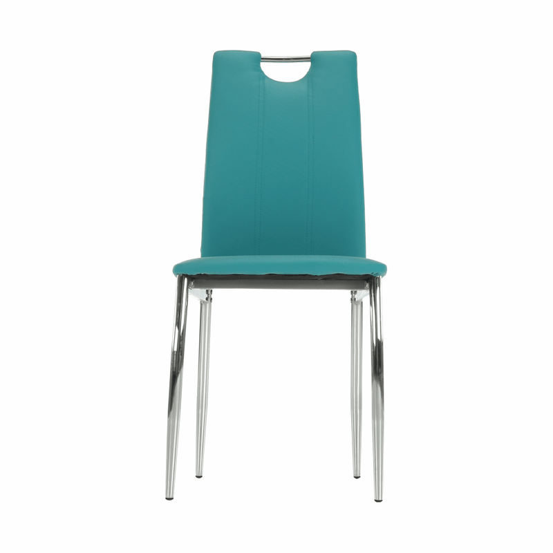Casa si Gradina - Mobilier - Scaune si fotolii - Scaune - Scaun bucatarie, piele ecologica albastru petrol/crom, OLIVA NEW - Infinity.ro