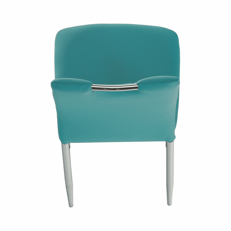 Casa si Gradina - Mobilier - Scaune si fotolii - Scaune - Scaun bucatarie, piele ecologica albastru petrol/crom, OLIVA NEW - Infinity.ro