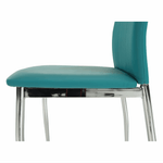 Casa si Gradina - Mobilier - Scaune si fotolii - Scaune - Scaun bucatarie, piele ecologica albastru petrol/crom, OLIVA NEW - Infinity.ro