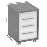 Casa si Gradina - Mobilier - Comode si corpuri - Noptiere - Container, grafit/alb, RIOMA NEW TYP 14 - Infinity.ro