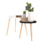 Casa si Gradina - Mobilier - Mese si birouri - Masute de cafea - Masuta auxiliara, alb/natural, SANSE TYP 1 - Infinity.ro