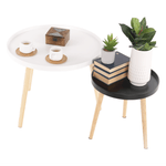 Casa si Gradina - Mobilier - Mese si birouri - Masute de cafea - Masuta auxiliara, alb/natural, SANSE TYP 1 - Infinity.ro