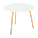 Casa si Gradina - Mobilier - Mese si birouri - Masute de cafea - Masuta auxiliara, alb/natural, SANSE TYP 1 - Infinity.ro