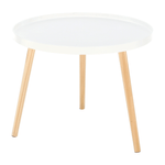 Casa si Gradina - Mobilier - Mese si birouri - Masute de cafea - Masuta auxiliara, alb/natural, SANSE TYP 1 - Infinity.ro