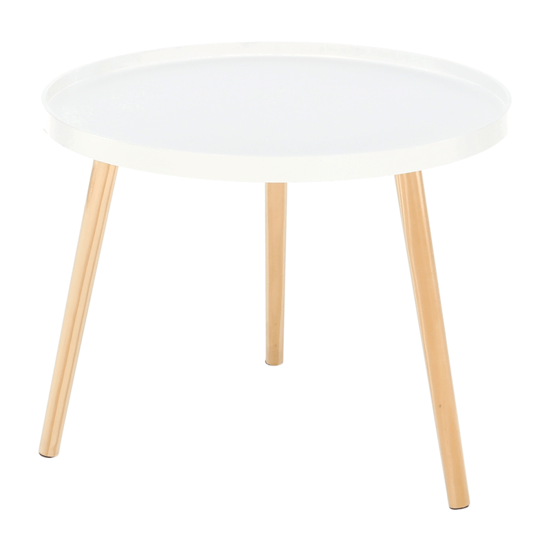 Casa si Gradina - Mobilier - Mese si birouri - Masute de cafea - Masuta auxiliara, alb/natural, SANSE TYP 1 - Infinity.ro