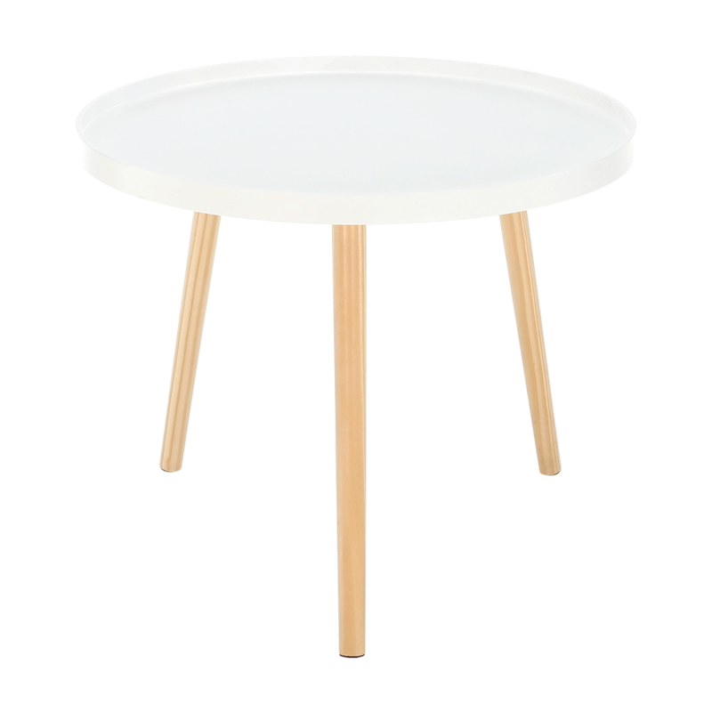 Casa si Gradina - Mobilier - Mese si birouri - Masute de cafea - Masuta auxiliara, alb/natural, SANSE TYP 1 - Infinity.ro