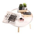 Casa si Gradina - Mobilier - Mese si birouri - Masute de cafea - Masuta auxiliara, alb/natural, SANSE TYP 1 - Infinity.ro