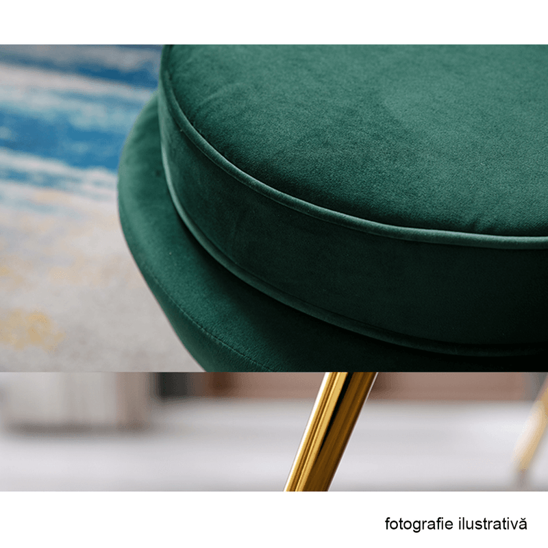 Casa si Gradina - Mobilier - Scaune si fotolii - Fotolii - Fotoliu in stil Art-deco, catifea Velvet smarald/crom auriu, NOBLIN - Infinity.ro