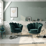 Casa si Gradina - Mobilier - Scaune si fotolii - Fotolii - Fotoliu in stil Art-deco, catifea Velvet smarald/crom auriu, NOBLIN - Infinity.ro