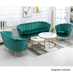 Casa si Gradina - Mobilier - Scaune si fotolii - Fotolii - Fotoliu in stil Art-deco, catifea Velvet smarald/crom auriu, NOBLIN - Infinity.ro