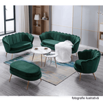 Casa si Gradina - Mobilier - Scaune si fotolii - Fotolii - Fotoliu in stil Art-deco, catifea Velvet smarald/crom auriu, NOBLIN - Infinity.ro