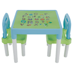 Casa si Gradina - Mobilier - Mobilier copii - Mobilier camera copiilor - Set pentru copii 1 + 2, albastru/verde/alb, BALTO - Infinity.ro