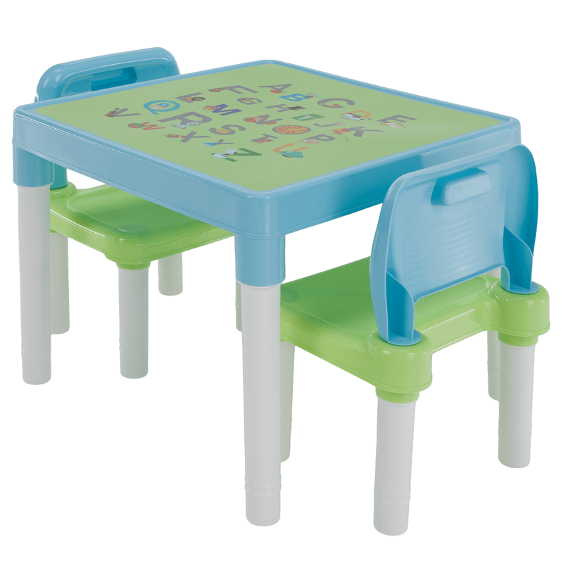 Casa si Gradina - Mobilier - Mobilier copii - Mobilier camera copiilor - Set pentru copii 1 + 2, albastru/verde/alb, BALTO - Infinity.ro