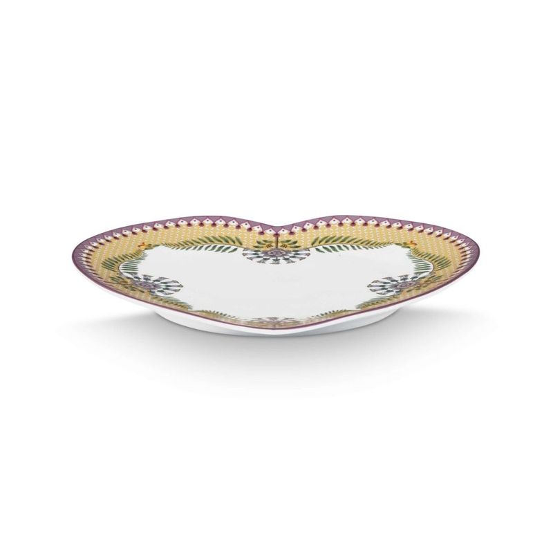 Casa si Gradina - Bucatarie si vesela - Vesela si tacamuri - Farfurii si boluri - Set 2 farfurii, forma de inima, Pip Studio, Yellow, 21.5 cm, colectia Lily & Lotus - Infinity.ro