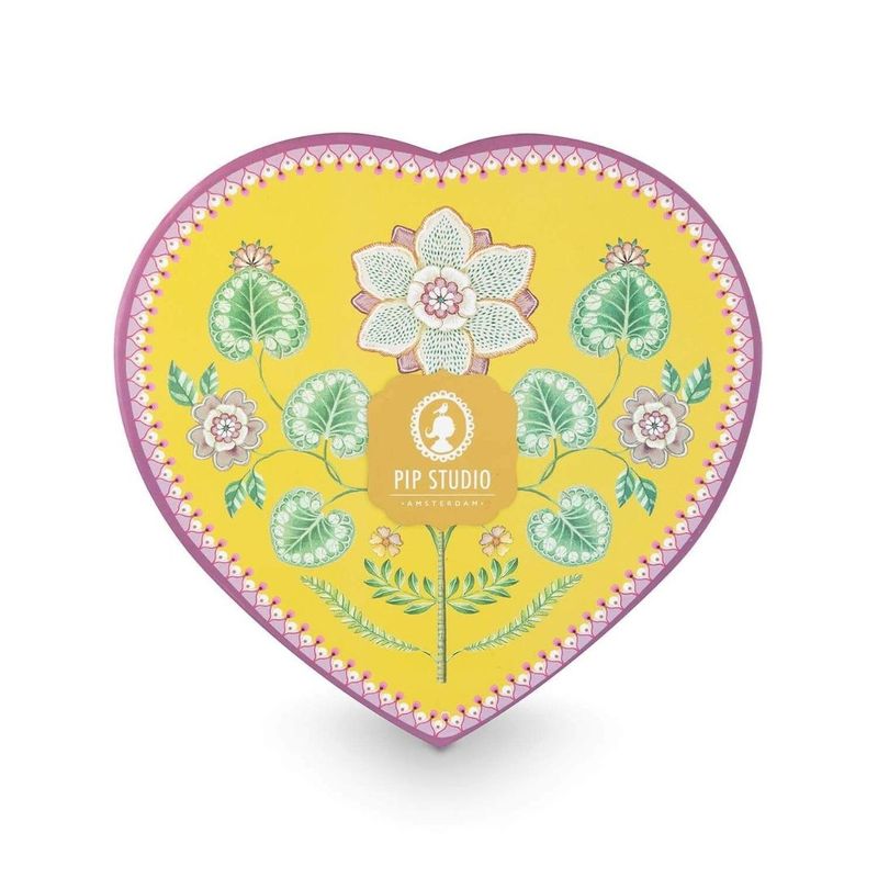Casa si Gradina - Bucatarie si vesela - Vesela si tacamuri - Farfurii si boluri - Set 2 farfurii, forma de inima, Pip Studio, Yellow, 21.5 cm, colectia Lily & Lotus - Infinity.ro