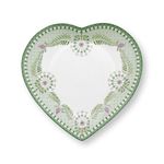 Casa si Gradina - Bucatarie si vesela - Vesela si tacamuri - Farfurii si boluri - Set 2 farfurii, forma de inima, Pip Studio, Light Green, 21.5 cm, colectia Lily & Lotus - Infinity.ro