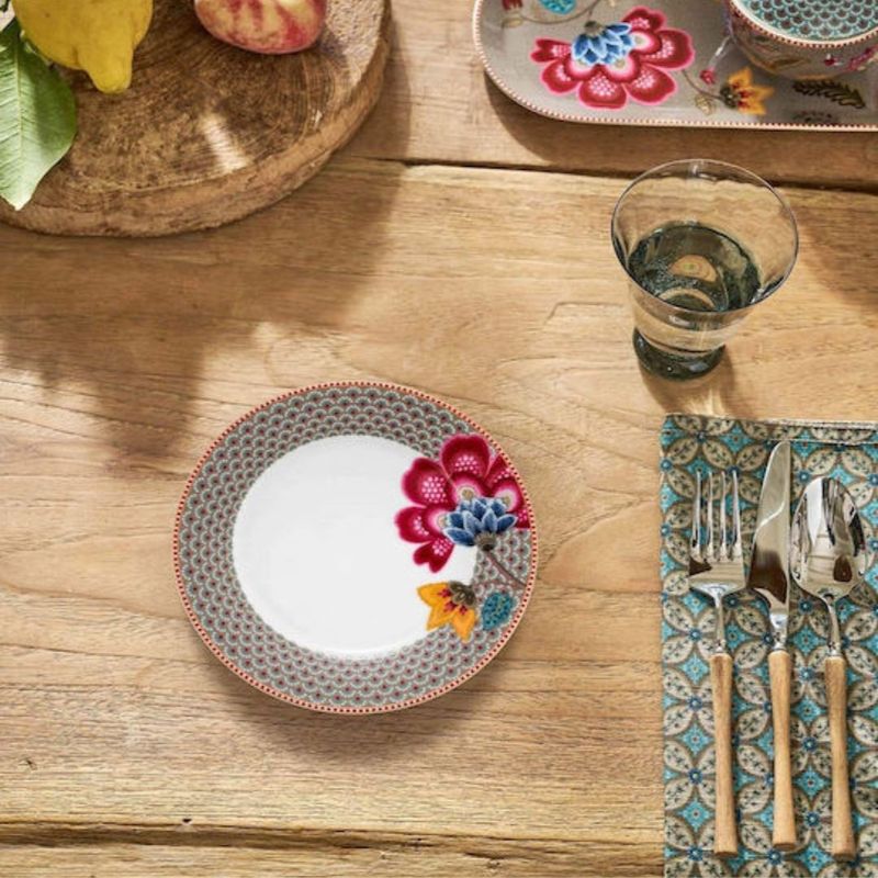 Casa si Gradina - Bucatarie si vesela - Vesela si tacamuri - Farfurii si boluri - Farfurie din portelan, Pip Studio, Khaki, 21 cm, colectia Blooming Tales - Infinity.ro