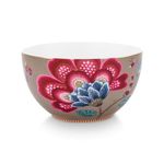 Casa si Gradina - Bucatarie si vesela - Vesela si tacamuri - Farfurii si boluri - Bol din portelan, Pip Studio, Khaki, 18 cm, colectia Blooming Tales - Infinity.ro