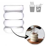 Casa si Gradina - Bucatarie si vesela - Cani si pahare - Pahare - Pahar bubble din sticla borosilicata, pentru cafea latte, long drinkuri si bauturi reci, 350 ml, eCarla, SZK37POJ - Infinity.ro
