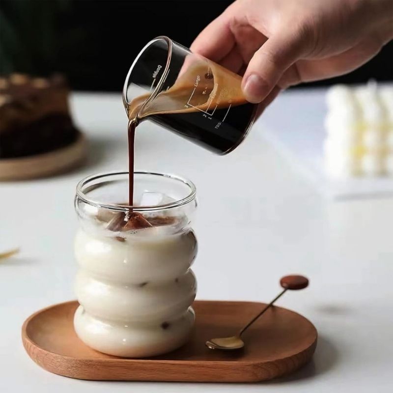 Casa si Gradina - Bucatarie si vesela - Cani si pahare - Pahare - Pahar bubble din sticla borosilicata, pentru cafea latte, long drinkuri si bauturi reci, 350 ml, eCarla, SZK37POJ - Infinity.ro
