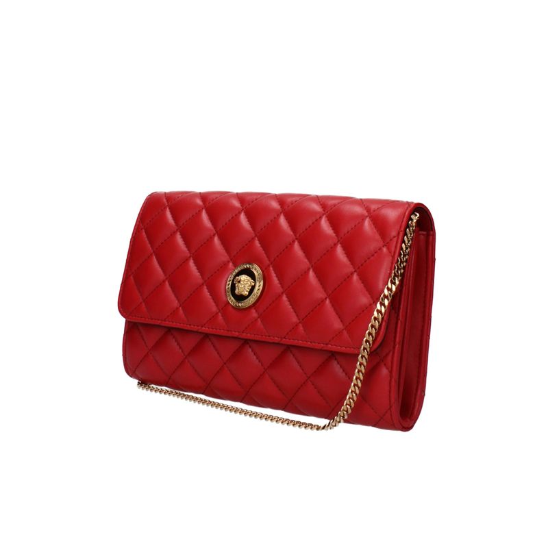 Fashion, accesorii si bijuterii - Femei - Accesorii femei - Genti si rucsacuri femei - Poseta plic Versace din piele F83949 Rosu 23 x 13.5 x 3.5 cm - Infinity.ro