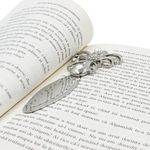 Carti si Birotica - Carti - Accesorii pentru cititori - Semn de Carte Metalic Ingeras cu Perla si Cristale, 12 x 5 cm, Argintiu, Cadou Elegant pentru Femei, AZAY - Infinity.ro