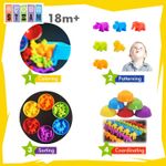 Jucarii, Copii si Bebe - Jucarii si jocuri - Jucarii & jocuri educative - Jocuri si jucarii educative - Joc Montessori de sortare culori, clasificare si numarare Animale Dragalase, 36 piese, +3ani - Infinity.ro