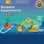 Jucarii, Copii si Bebe - Jucarii si jocuri - Jucarii & jocuri educative - Jocuri si jucarii educative - Kit Educativ STEM 4 in 1, Mecanisme Hidraulice, Excavator, Brat Robotic, DIY, 8 ani+ - Infinity.ro