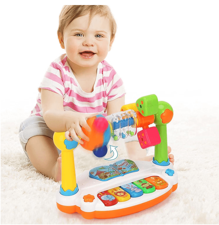 Centru de activitati interactiv cu lumini si sunete pentru bebelusi, Kingdom,  Multicolor