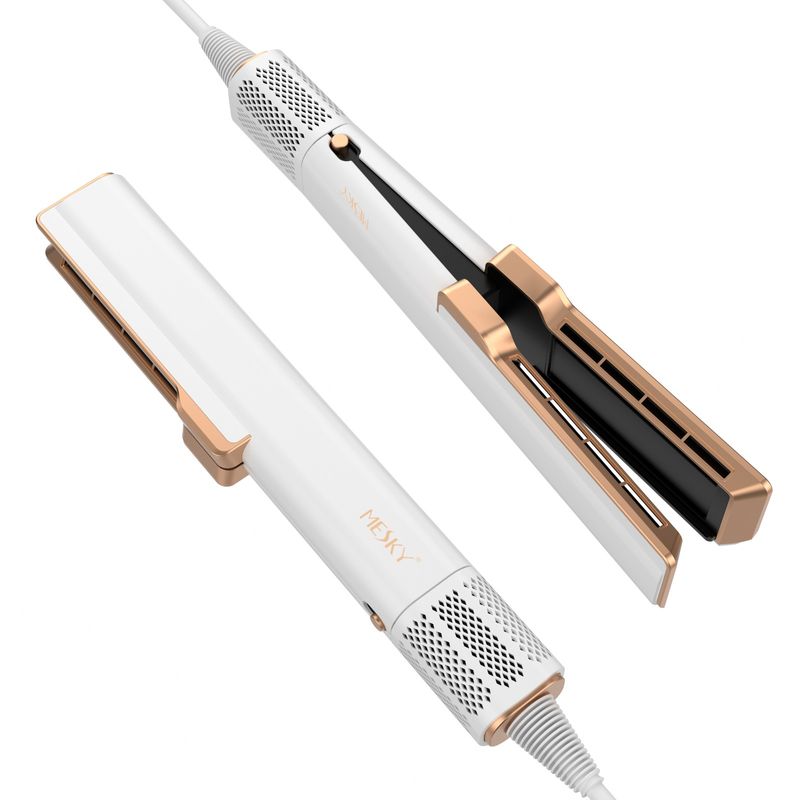 Ingrijire personala si Cosmetice - Aparate & accesorii ingrijire personala - Hair styling - Placi de indreptat parul - MESKY AirStyler Intinzator de par cu Aer si Placi Speciale, 80-140°C, functie de Uscator de Par, Alb - Infinity.ro