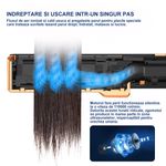 Ingrijire personala si Cosmetice - Aparate & accesorii ingrijire personala - Hair styling - Placi de indreptat parul - MESKY AirStyler Intinzator de par cu Aer si Placi Speciale, 80-140°C, functie de Uscator de Par, Alb - Infinity.ro