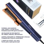 Ingrijire personala si Cosmetice - Aparate & accesorii ingrijire personala - Hair styling - Placi de indreptat parul - MESKY AirStyler Intinzator de par parul cu Aer si Placi Speciale, 80-140°C, functie de Uscator de Par, Albastru - Infinity.ro