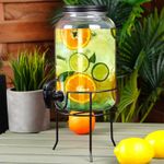 Casa si Gradina - Mobilier - Organizare si depozitare - Dozatoare/dispensere de apa - Dozator de bauturi cu robinet si suport, negru, 3,2 L - Infinity.ro