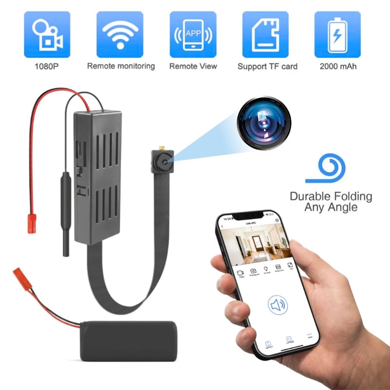 Laptop, Telefoane si Tablete - Wearables si gadgeturi - Gadgeturi - Dispozitive spionaj - Modul cu Camera Spion iUni IP55, Wi-Fi, Full HD, Slot Card microSD - Infinity.ro