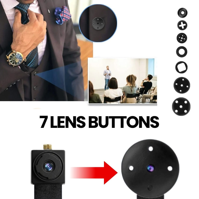 Laptop, Telefoane si Tablete - Wearables si gadgeturi - Gadgeturi - Dispozitive spionaj - Modul cu Camera Spion iUni IP75, Wi-Fi, 16GB, Full HD, Accesorii Nasturi, Vizualizare Live pe telefon - Infinity.ro