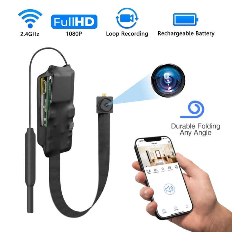 Laptop, Telefoane si Tablete - Wearables si gadgeturi - Gadgeturi - Dispozitive spionaj - Modul cu Camera Spion iUni IP75, Wi-Fi, 16GB, Full HD, Accesorii Nasturi, Vizualizare Live pe telefon - Infinity.ro