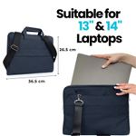 Laptop, Telefoane si Tablete - Laptopuri si accesorii - Accesorii Laptop - Genti laptop - Geanta Laptop 13"-14" iUni, Curea de umar reglabila si detasabila, Impermeabila, Anti-zgarieturi, Anti-socuri, Bleumarin - Infinity.ro