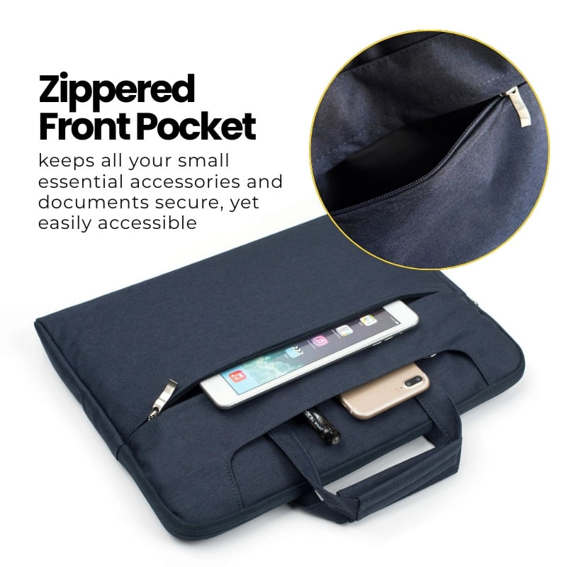 Laptop, Telefoane si Tablete - Laptopuri si accesorii - Accesorii Laptop - Genti laptop - Geanta Laptop 13"-14" iUni, Curea de umar reglabila si detasabila, Impermeabila, Anti-zgarieturi, Anti-socuri, Bleumarin - Infinity.ro