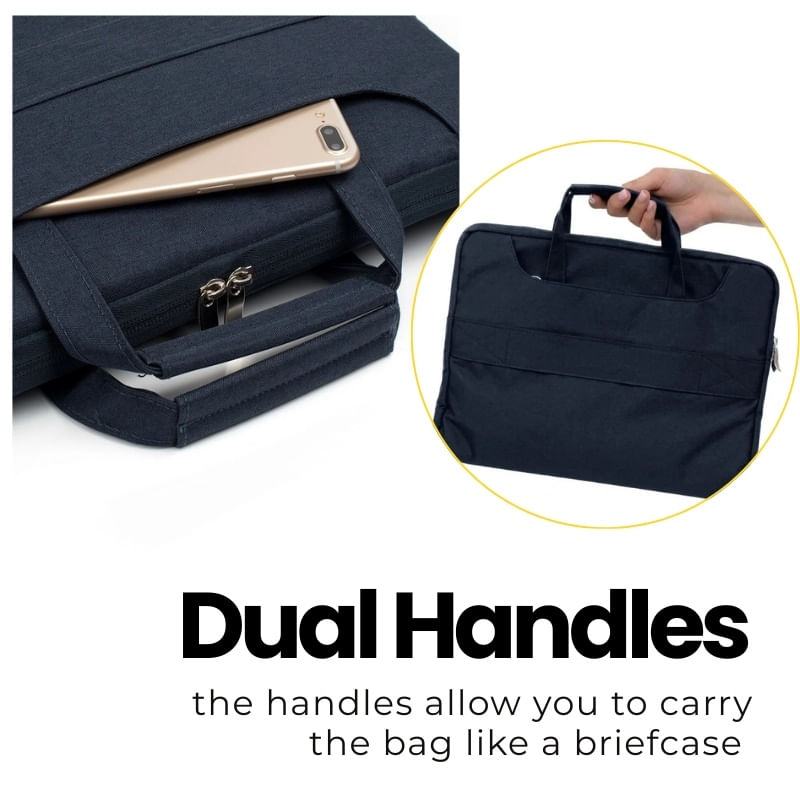 Laptop, Telefoane si Tablete - Laptopuri si accesorii - Accesorii Laptop - Genti laptop - Geanta Laptop 13"-14" iUni, Curea de umar reglabila si detasabila, Impermeabila, Anti-zgarieturi, Anti-socuri, Bleumarin - Infinity.ro