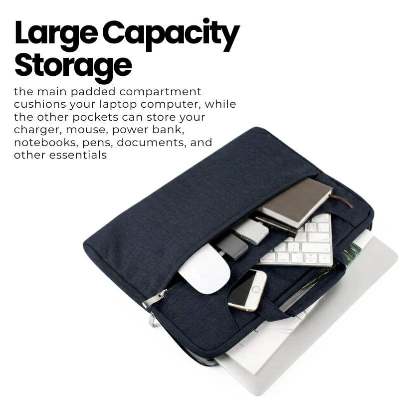 Laptop, Telefoane si Tablete - Laptopuri si accesorii - Accesorii Laptop - Genti laptop - Geanta Laptop 13"-14" iUni, Curea de umar reglabila si detasabila, Impermeabila, Anti-zgarieturi, Anti-socuri, Bleumarin - Infinity.ro